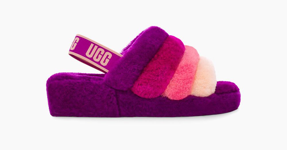 Ugg Fluff Yeah - Womens Slides - Purple - NZ (9832VUQMR)